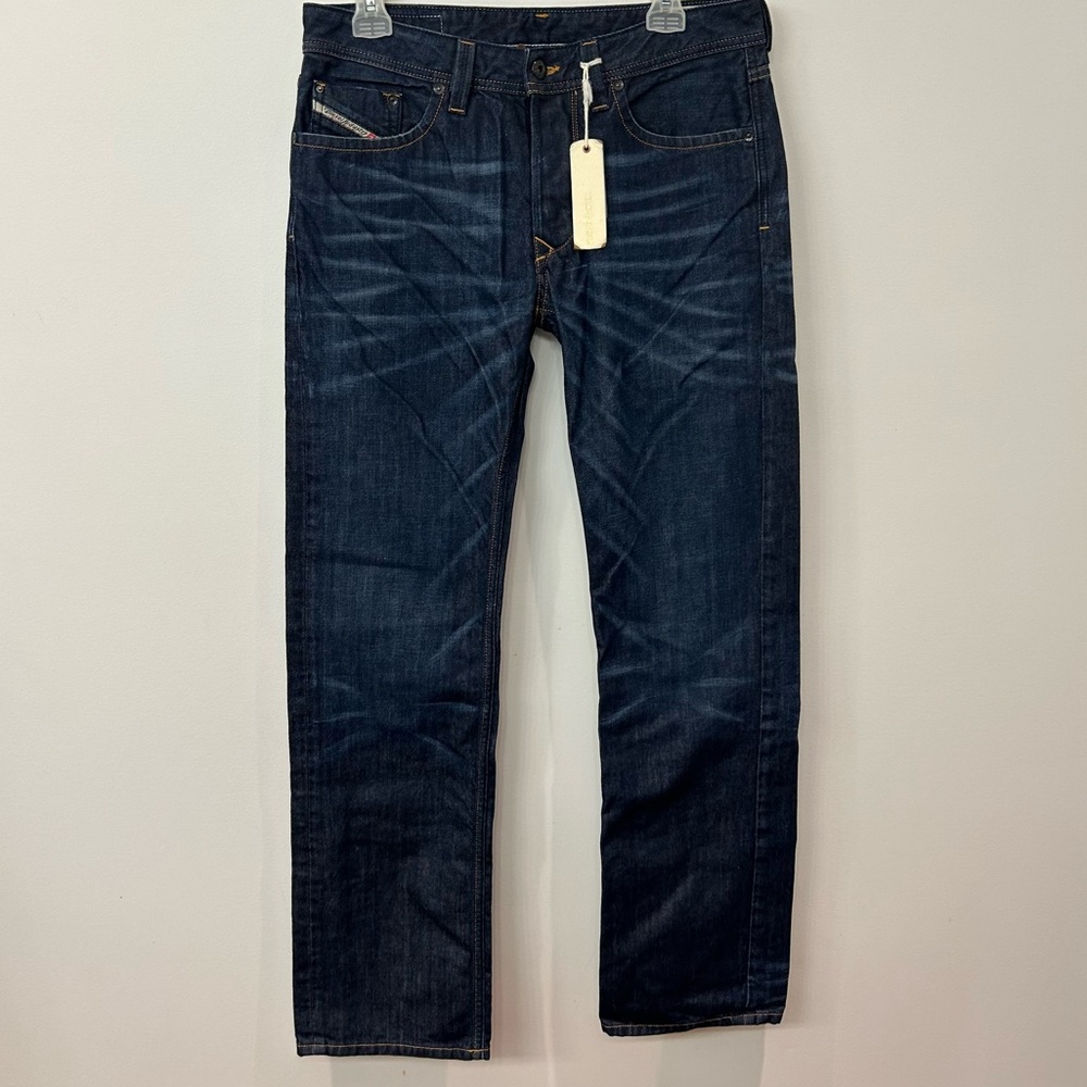 DIESEL, Men’s Jeans, Blue with feathering, BNWT, Size W30 L32